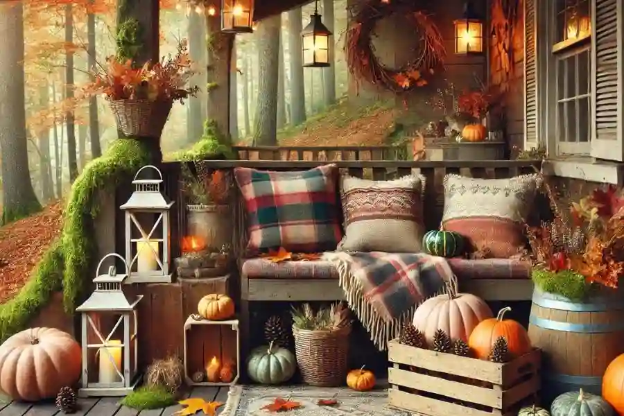 How To Decorate Your Outside Porch Woodland Fall Style?